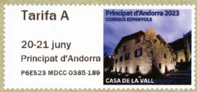 Stamp, Casa de la Vall, Andorra, Spanish Administration,  , Buildings