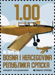 Stamp, IK Aero 2D, Bosnia and Herzegovina, Serbian Admin,  , Aircraft, Aviation