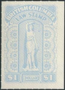 Stamp, Allegory of Justice, British Columbia,  , Scales (balance), Statues, Women