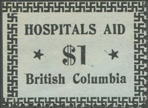 Stamp, Numeral with swastika border, British Columbia,  , Hospitals, Stars