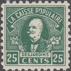 Stamp, Alphonse Desjardins (1854-1920), Canada,  , Businessman, Famous People, Leaves, Men, Plants (Flora)