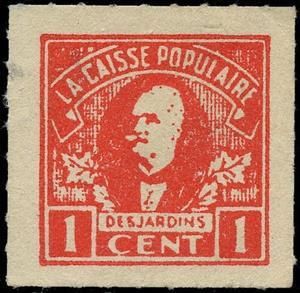 Stamp, Alphonse Desjardins (1854-1920), Canada,  , Businessman, Famous People, Leaves, Men, Plants (Flora)