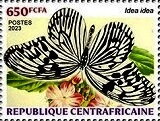 Stamp, Idea idea, Central African Republic,  , Animals (Fauna), Butterflies and Moths, Insects