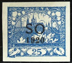 Stamp, Hradcany at Prague -UNISSUED stamp - SO 1920, Eastern Silesia,  , Castles, Churches - Cathedrals - Basilicas - Chapels