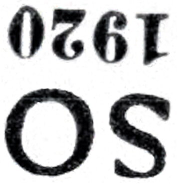 Hradcany at Prague -UNISSUED- Upside-down overprint SO 1920