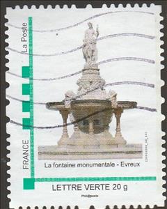 Stamp, Fontaine Monumentale Evreux, France,  , Fountains