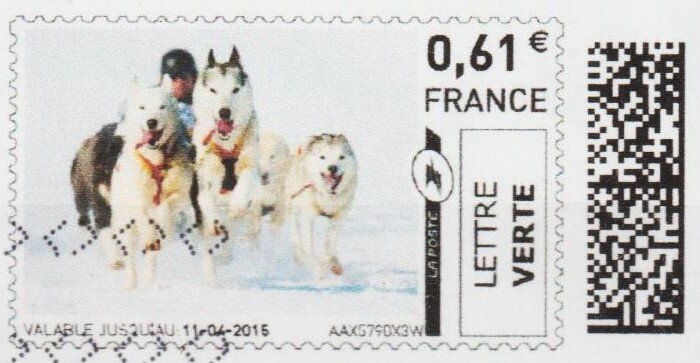 Huskies pulling Sledge