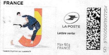 Letter J Judo. Redesign with laposte logo