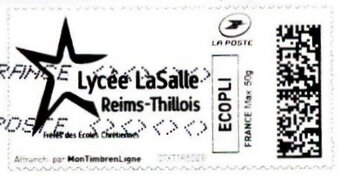 Stamp, Lycee LaSalle Reims Thillois, France,  , Schools