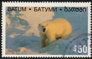 Stamp, Polar Bear, Georgia, Batumi,  , Animals (Fauna), Polar Bears