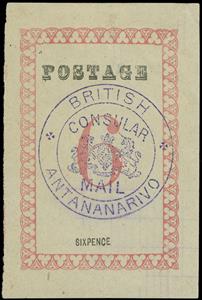 Stamp, British Consular Mail Antananarivo, Madagascar - British Post Offices,  