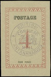 Stamp, British Consular Mail Antananarivo, Madagascar - British Post Offices,  