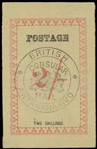 Stamp, British Consular Mail Antananarivo, Madagascar - British Post Offices,  