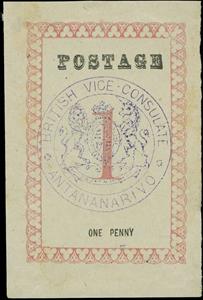 Stamp, British Vice-Consulate Antananarivo, Madagascar - British Post Offices,  