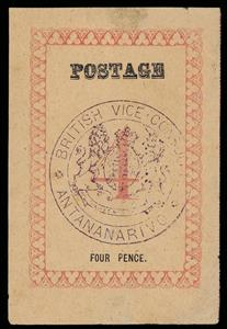 Stamp, British Vice-Consulate Antananarivo, Madagascar - British Post Offices,  
