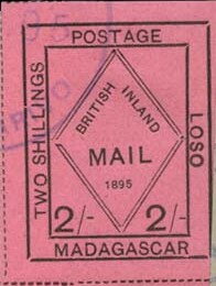 Stamp, Loso, Madagascar - British Post Offices,  