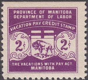 Stamp, Coat of Arms of Manitoba, Manitoba,  , Bison, Coats of Arms, Heraldic Animals, Mammals