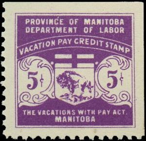 Stamp, Coat of Arms of Manitoba, Manitoba,  , Bison, Coats of Arms, Heraldic Animals, Mammals