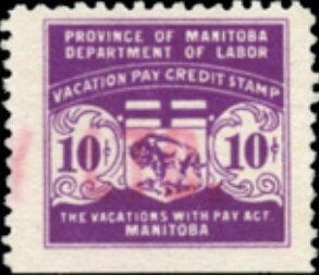 Stamp, Coat of Arms of Manitoba, Manitoba,  , Bison, Coats of Arms, Heraldic Animals, Mammals