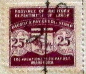 Stamp, Coat of Arms of Manitoba, Manitoba,  , Bison, Coats of Arms, Heraldic Animals, Mammals