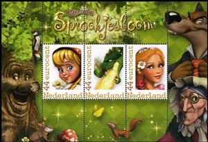 Souvenir Sheet, Efteling Fairy Tree, Netherlands,  , Amusement Parks, Butterflies and Moths, Dragons, Fairy Tales