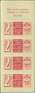 Booklet Pane, Numeral and Coat of Arms of New Brunswick, New Brunswick,  , Coats of Arms, Crowns and Coronets, Heraldic Animals, Лев, Numbers, Ships, Tobacco, Tuberculosis / TBC