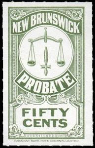 Stamp, Scales and Sword of Justice, New Brunswick,  , Scales (balance), Swords