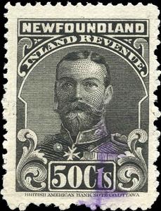 Stamp, King George V (1865-1936), Newfoundland,  , Famous People, Heads of State, Kings, Men, Royalty