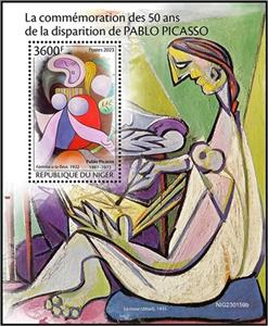 Souvenir Sheet, Pablo Picasso (1881–1973), Niger,  , Anniversaries and Jubilees, Painters