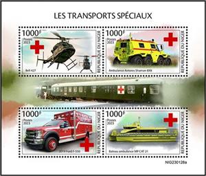 Mini Sheet, Special Transports, Niger,  , Transport, Vehicles