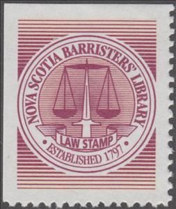 Stamp, Scales of Justice, Nova Scotia,  , Libraries, Scales (balance)