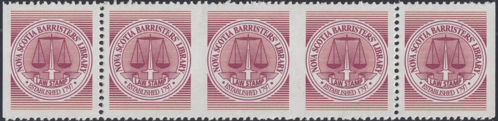 Stamp, Scales of Justice, Nova Scotia,  , Libraries, Scales (balance)
