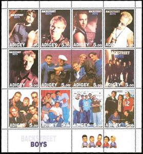 Mini Sheet, Backstreet Boys, Russia, Adigey,  , Entertainers, Famous People, Music, Musicians, Singers