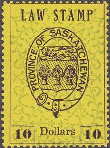 Stamp, Arms and Garter, Saskatchewan,  , Cereals, Coats of Arms, Heraldic Animals, Лев