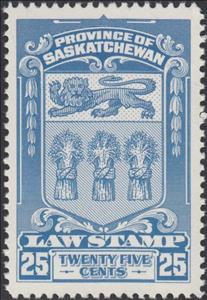 Stamp, Coat of Arms of Saskatchewan, Saskatchewan,  , Cereals, Coats of Arms, Heraldic Animals, Лев