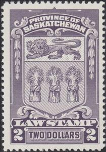 Stamp, Coat of Arms of Saskatchewan, Saskatchewan,  , Cereals, Coats of Arms, Heraldic Animals, Лев
