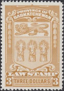 Stamp, Coat of Arms of Saskatchewan, Saskatchewan,  , Cereals, Coats of Arms, Heraldic Animals, Лев