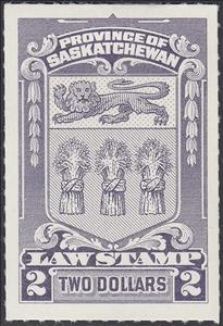 Stamp, Coat of Arms of Saskatchewan, Saskatchewan,  , Cereals, Coats of Arms, Heraldic Animals, Лев