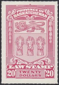Stamp, Coat of Arms of Saskatchewan, Saskatchewan,  , Cereals, Coats of Arms, Heraldic Animals, Лев