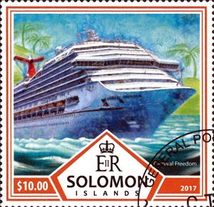 Stamp, Cruise Ships, Solomon Islands,  , Cruise Ships, Passenger-ships