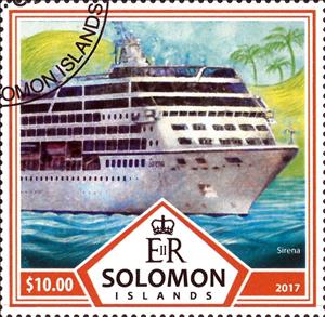 Stamp, Cruise Ships, Solomon Islands,  , Cruise Ships, Passenger-ships
