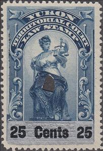 Stamp, Allegory of Justice, Yukon,  , Scales (balance), Statues, Swords, Women