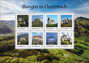 Mini Sheet, Castles of Austria, Austria,  , Castles