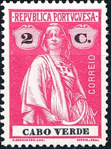 Stamp, Ceres, Cabo Verde,  , Agriculture, Crops, Gods and goddesses, Keyplate Type, Mythology, Tools