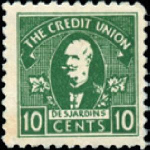 Stamp, Alphonse Desjardins (1854-1920), Canada,  , Businessman, Famous People, Leaves, Men, Plants (Flora)