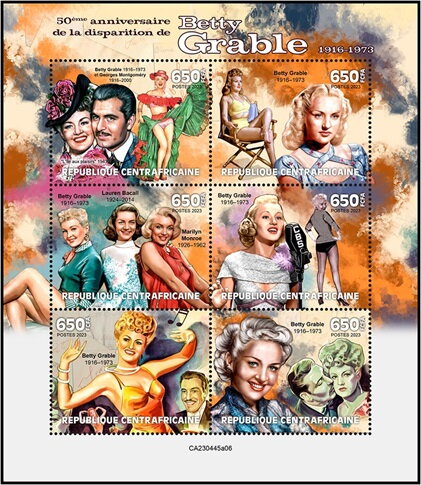 50th Anniversary of the Death of Betty Grable