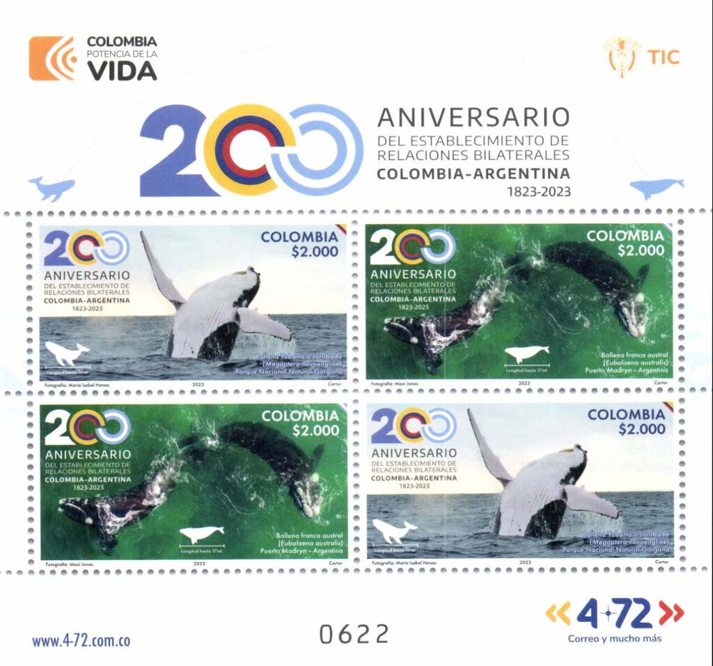 Diplomatic Relations with Argentina, Bicenenary : Whales