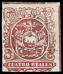 Stamp, Coat of Arms - Condor facing left, Ecuador,  , Coats of Arms