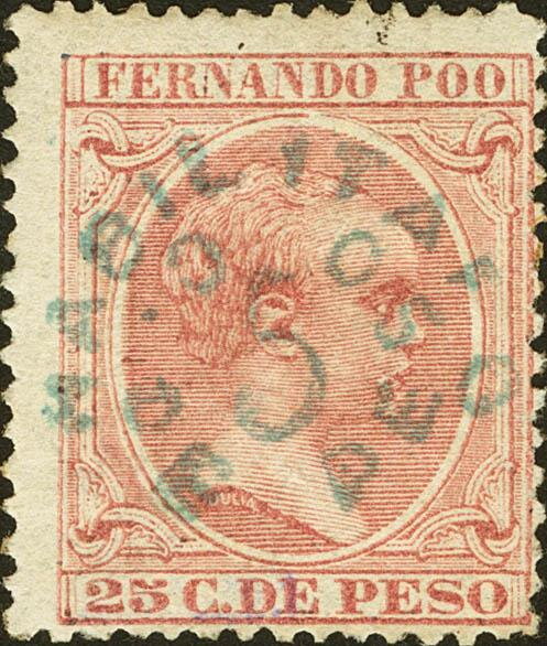 Alfonso XIII overprinted in blue