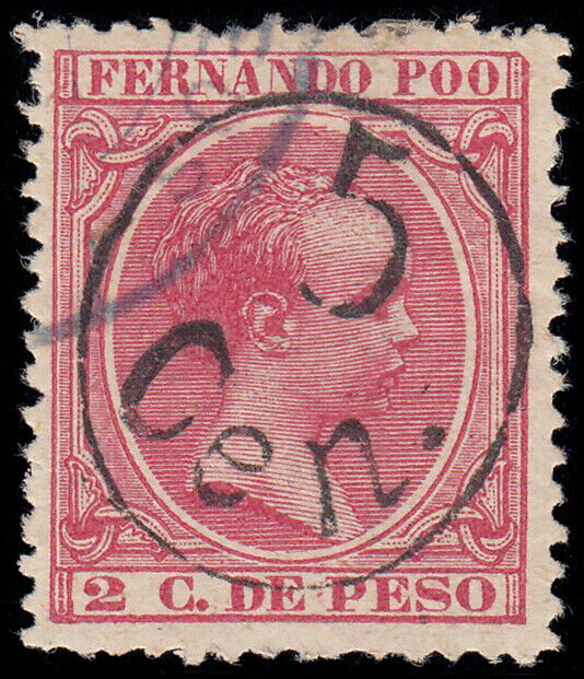 Alfonso XIII, overprinted in black